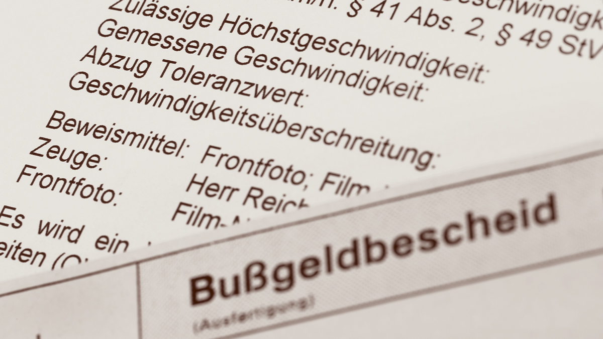 Bußgeld, Bußgeldbescheid